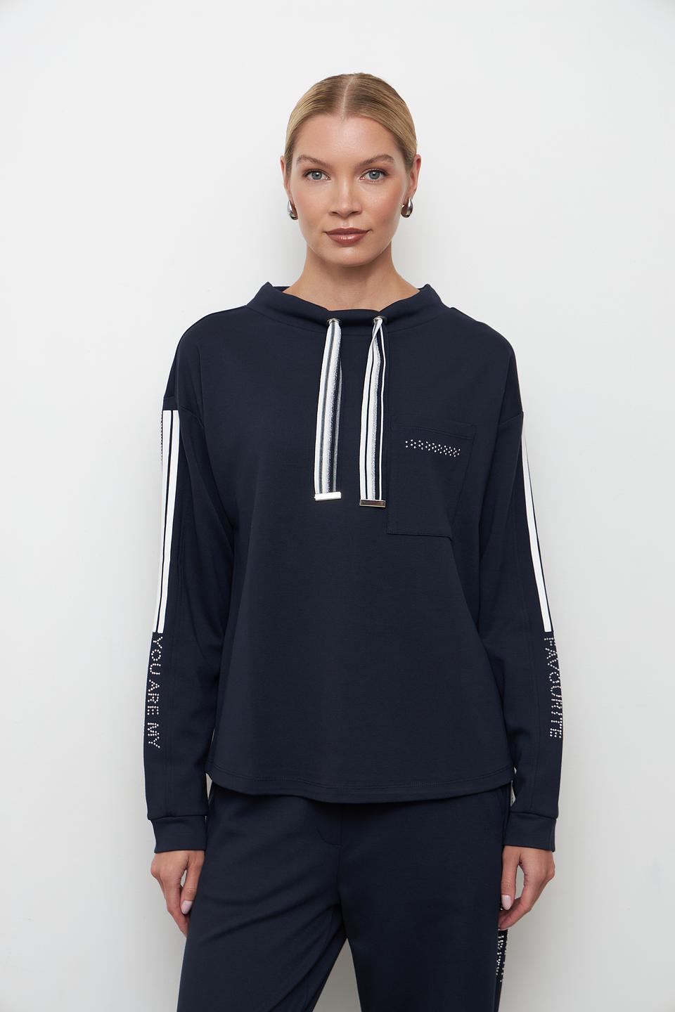 Пуловер Betty Barclay с полосками тёмно-синий