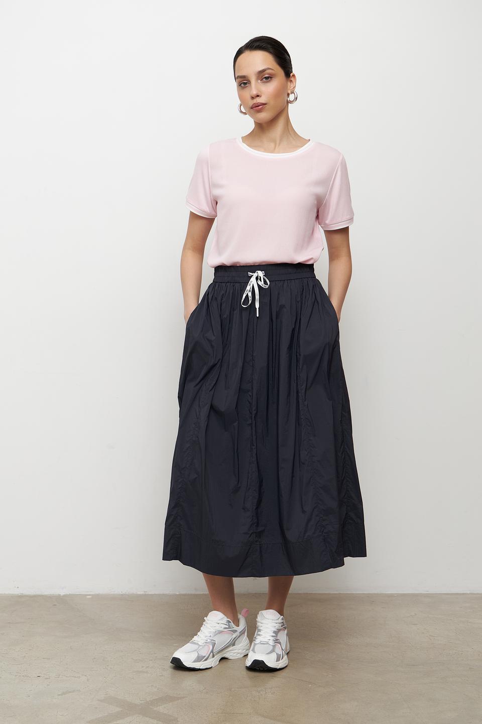 Блуза MORE and MORE розовая с отделкой