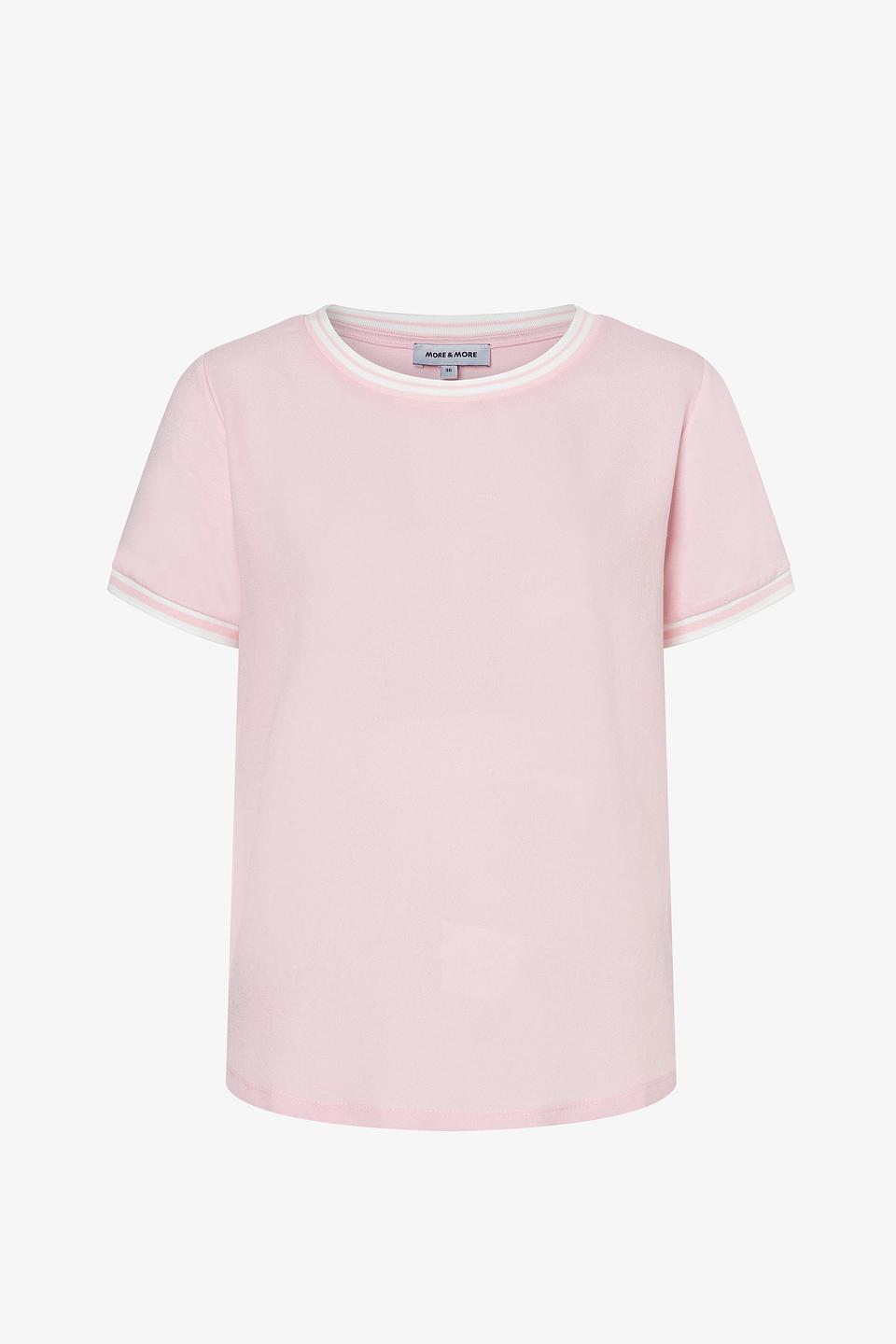 Блуза MORE and MORE розовая с отделкой