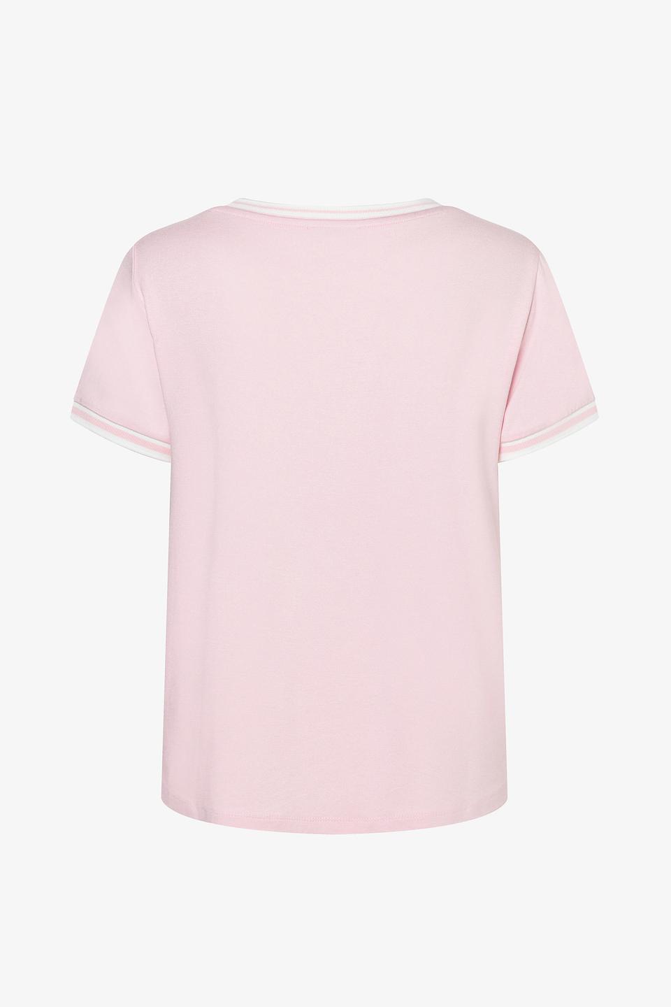 Блуза MORE and MORE розовая с отделкой