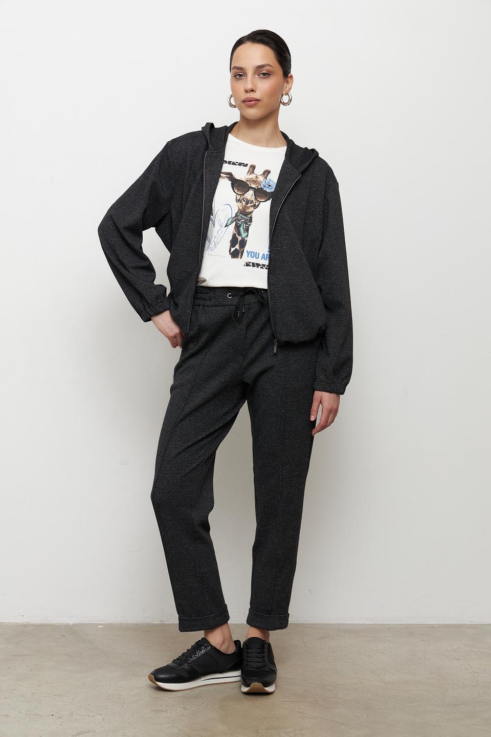 Брюки Betty and Co серые с манжетами