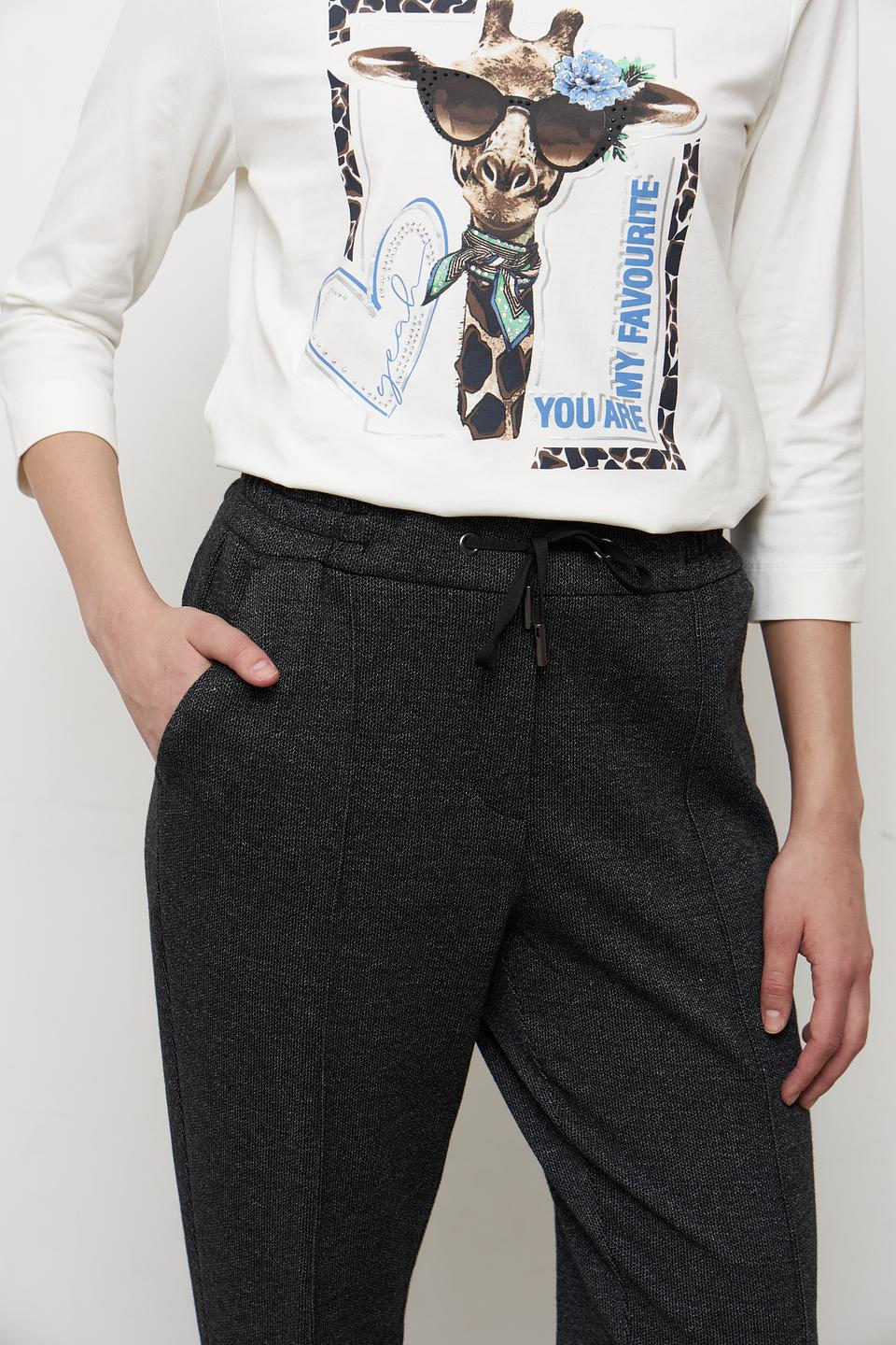 Брюки Betty and Co серые с манжетами