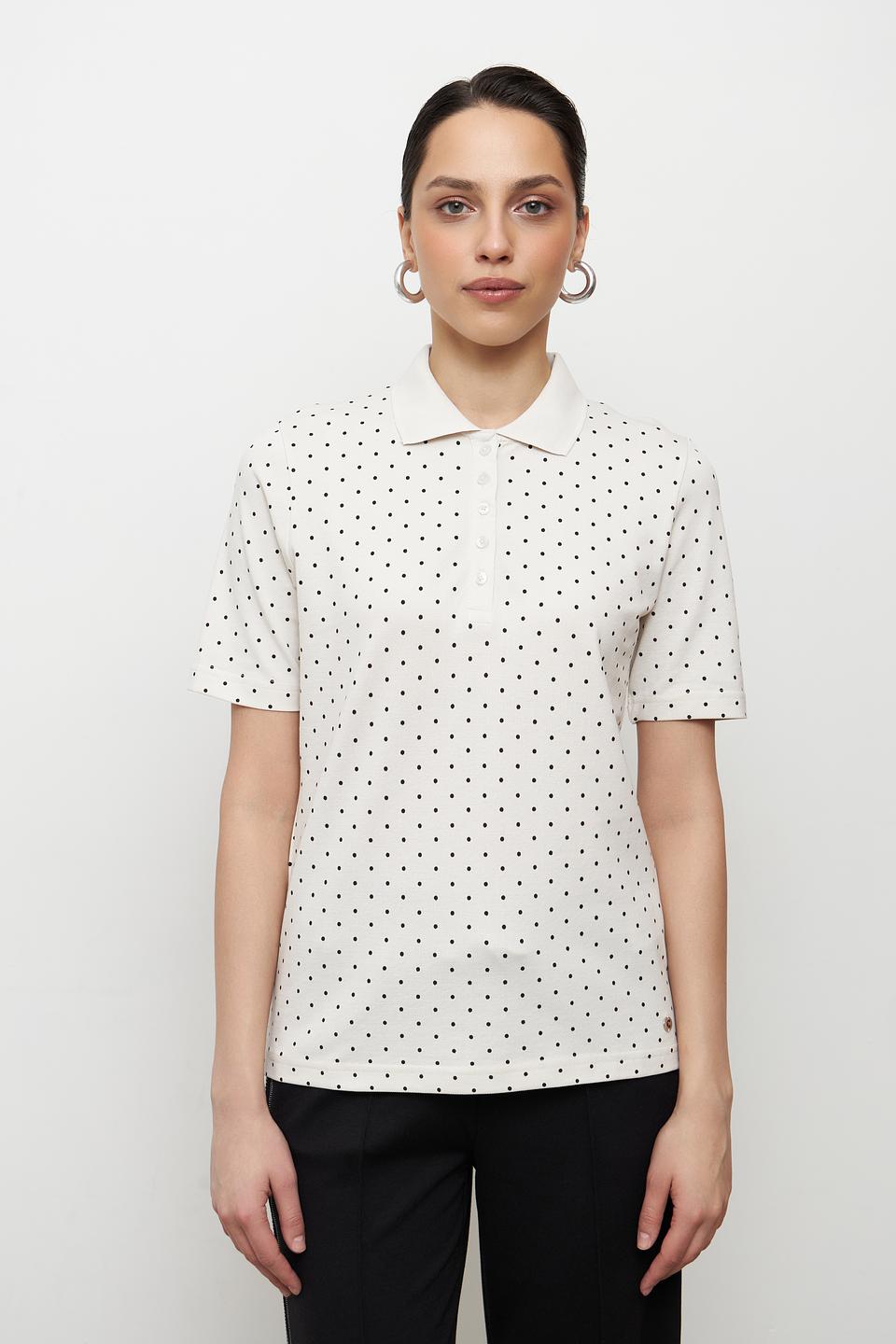 Поло Clarina в горошек