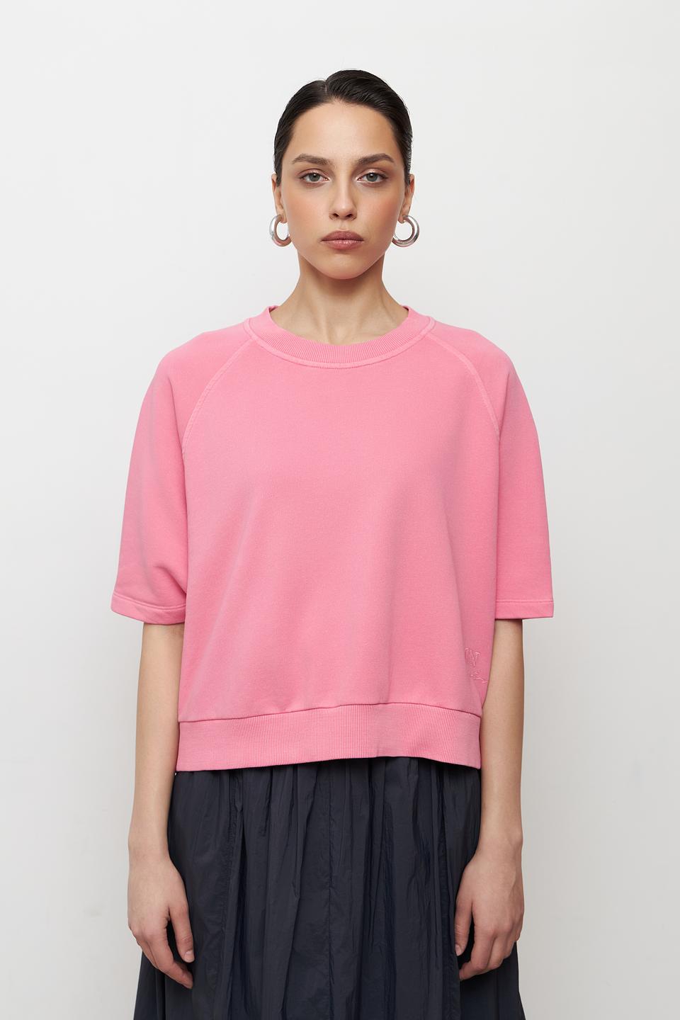 Пуловер Catnoir розовый с коротким рукавом