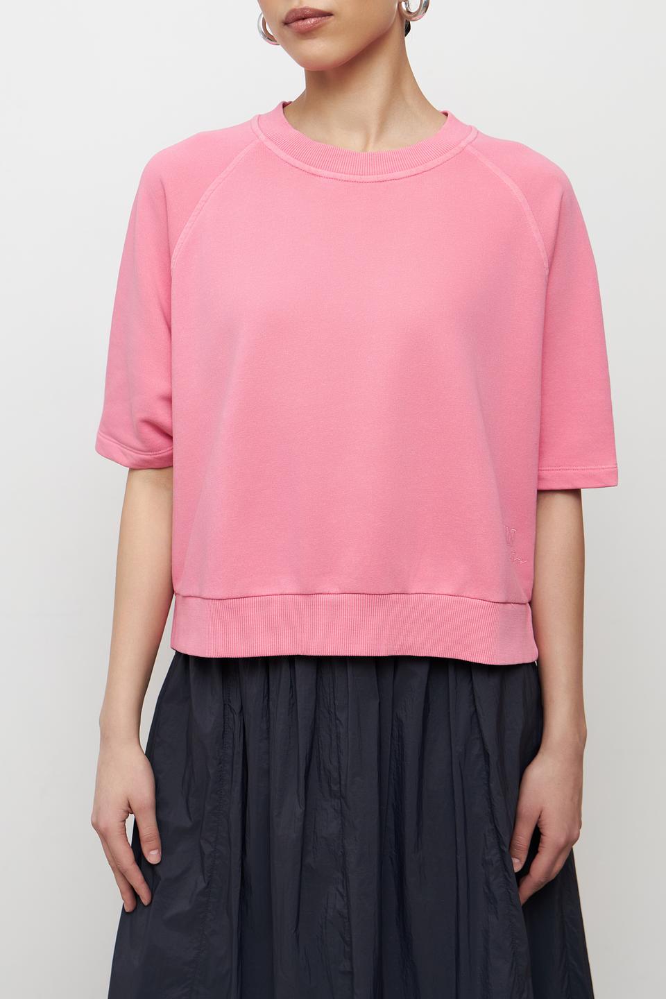 Пуловер Catnoir розовый с коротким рукавом