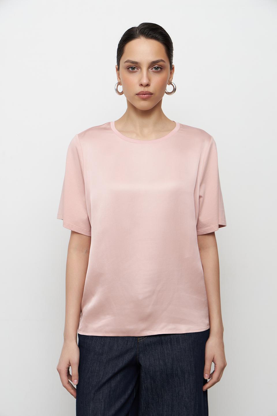 Блуза Oui из вискозы, пудрово-розовый