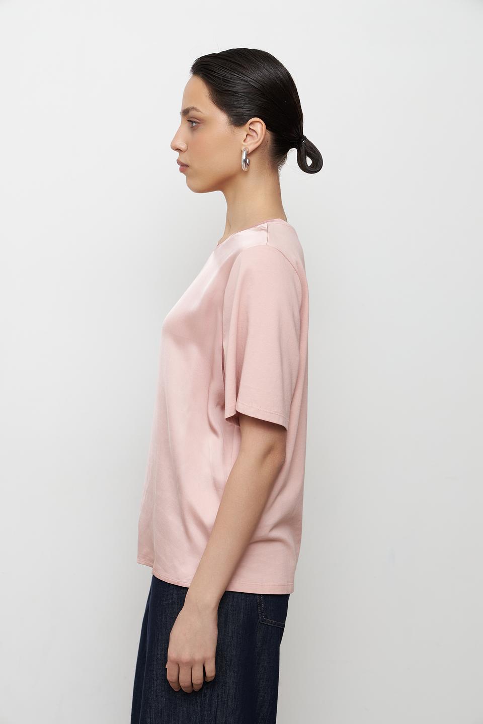 Блуза Oui из вискозы, пудрово-розовый