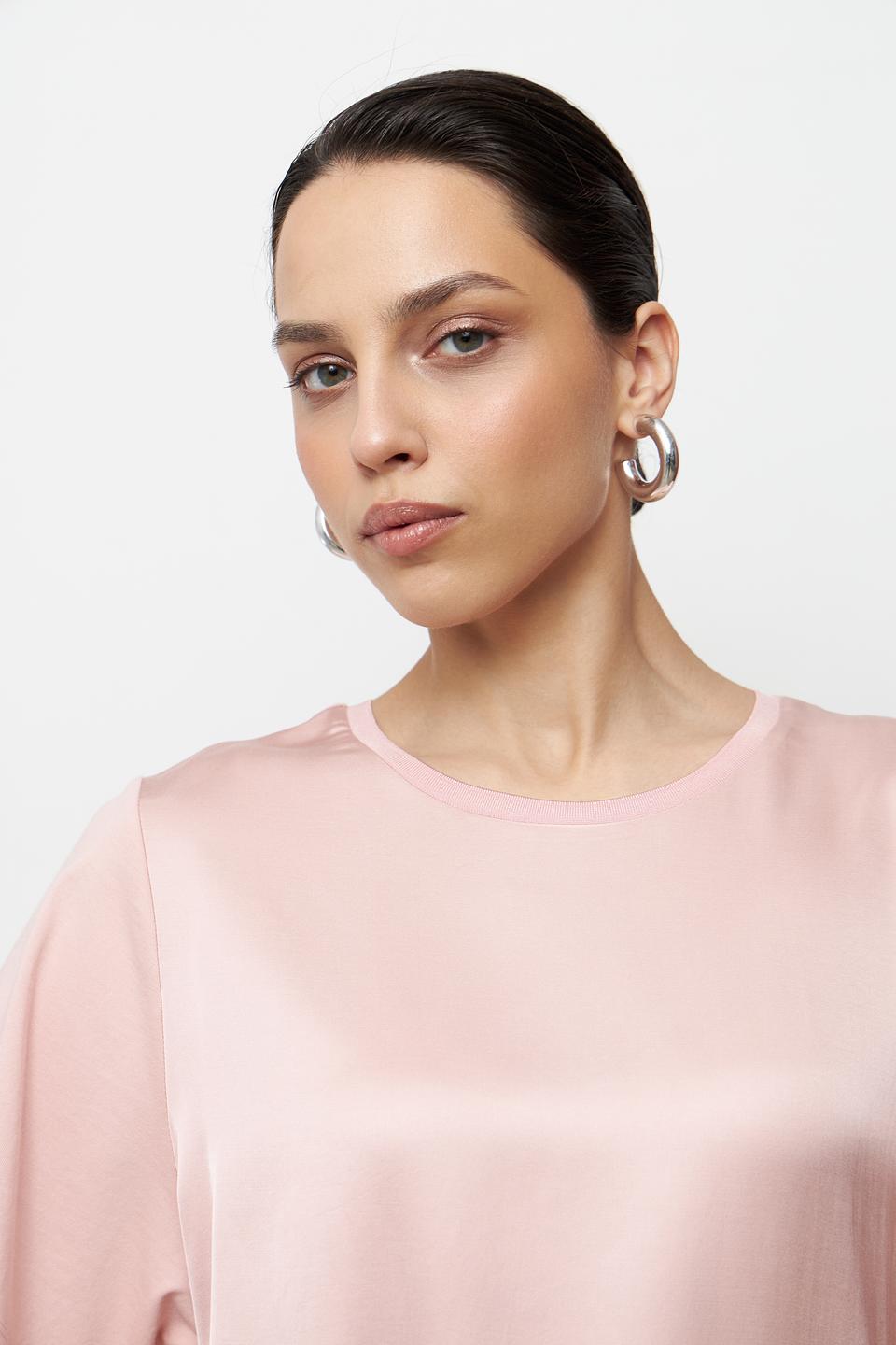 Блуза Oui из вискозы, пудрово-розовый