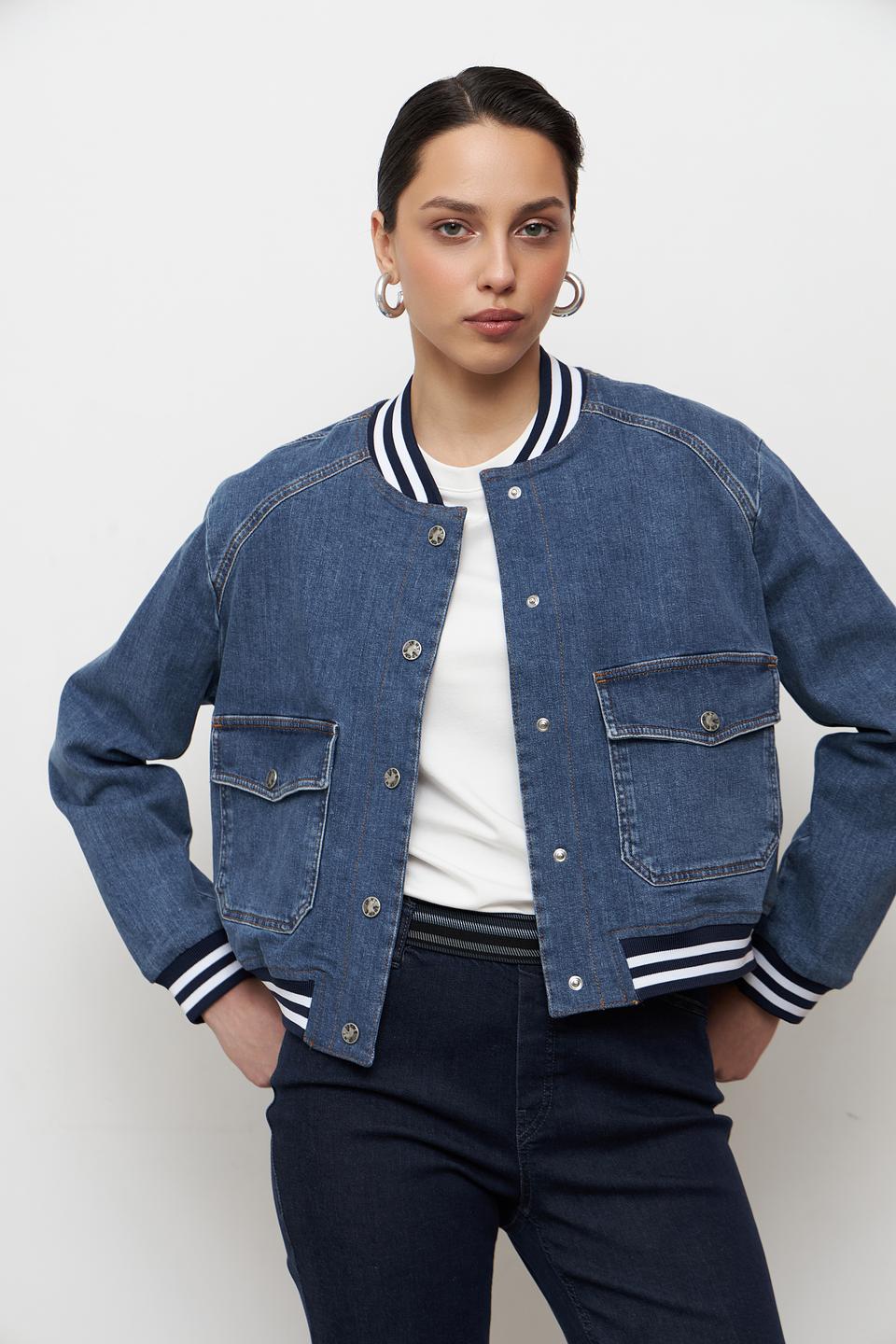 Жакет Lecomte джинсовый с вышивкой