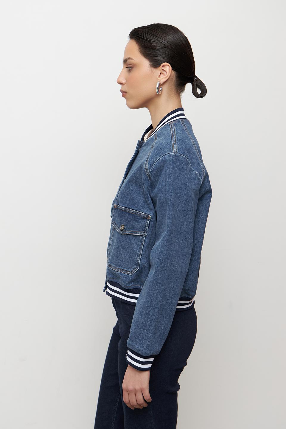 Жакет Lecomte джинсовый с вышивкой