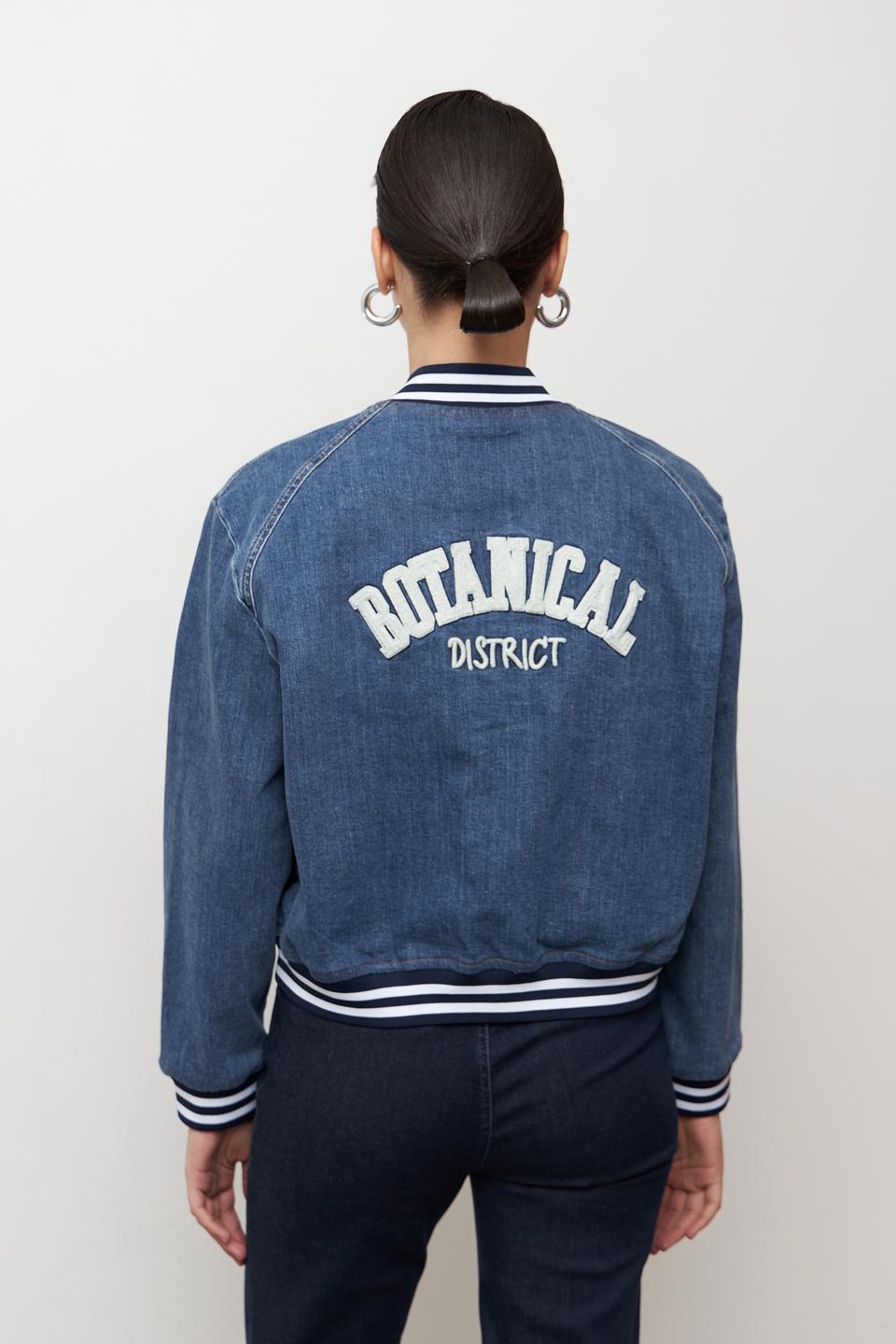 Жакет Lecomte джинсовый с вышивкой