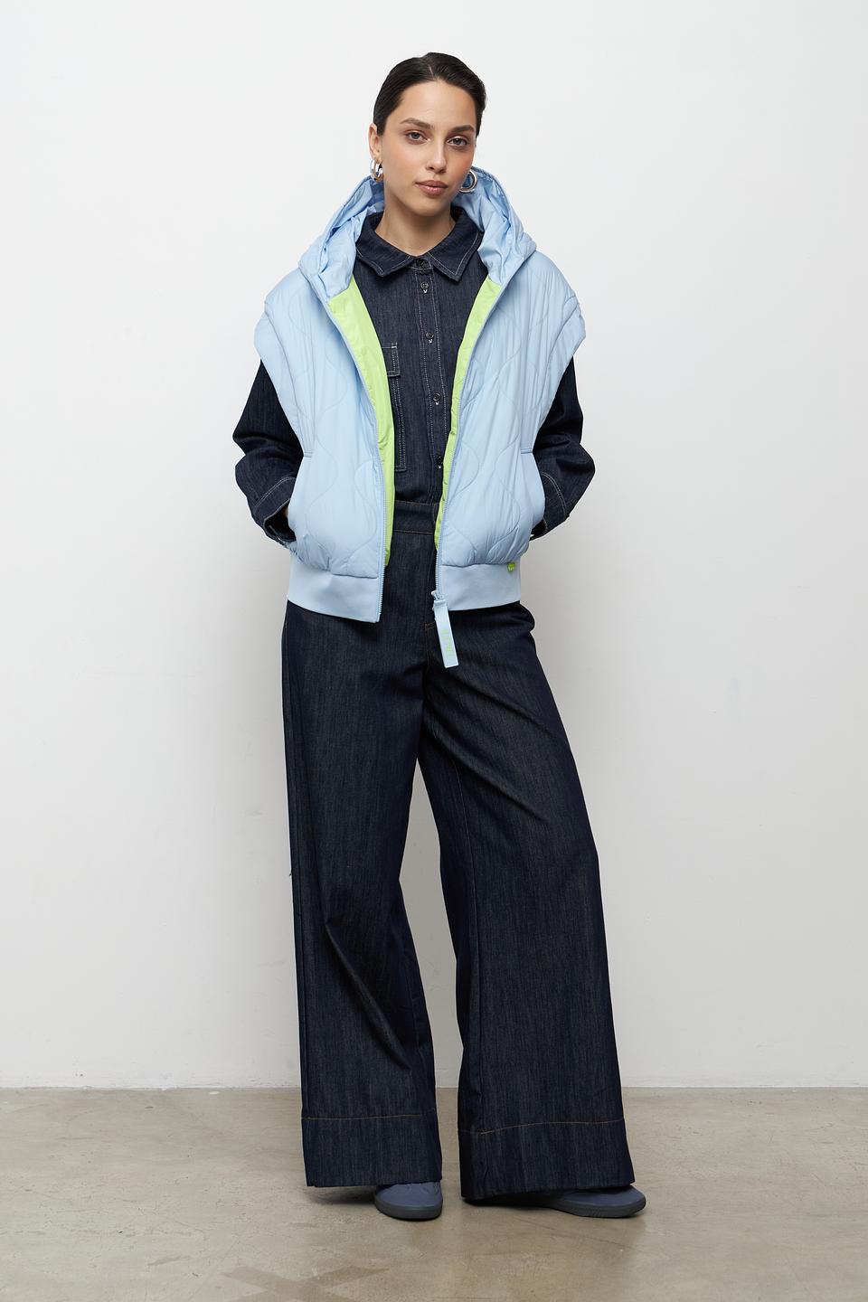 Куртка-жилет Lecomte стеганая голубая