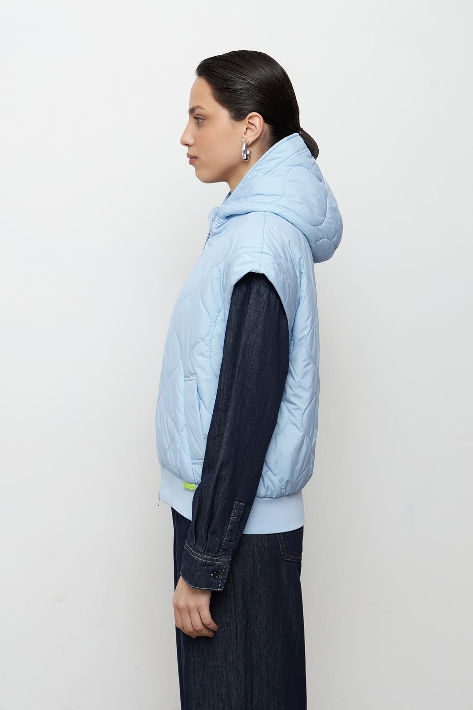 Куртка-жилет Lecomte стеганая голубая