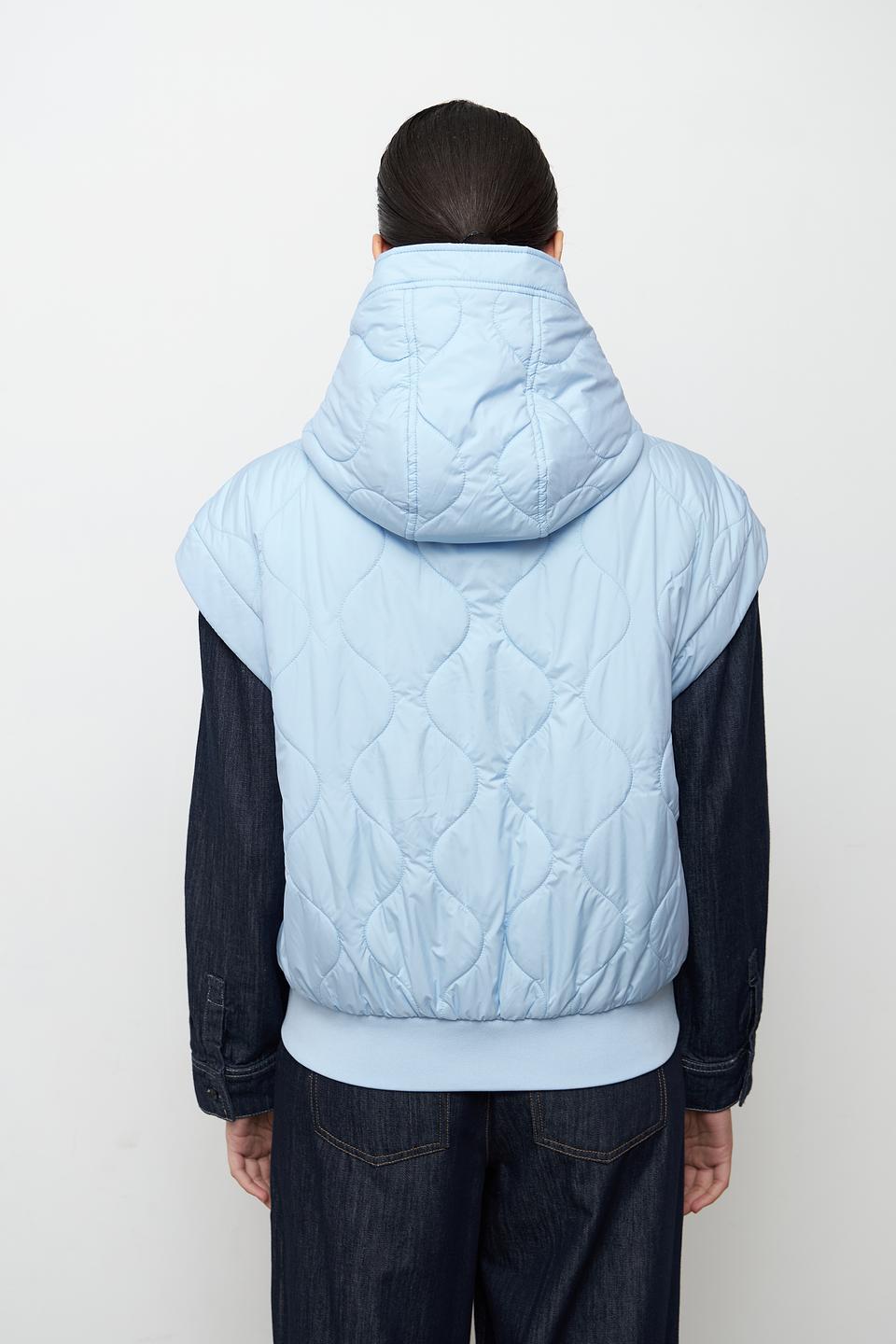 Куртка-жилет Lecomte стеганая голубая