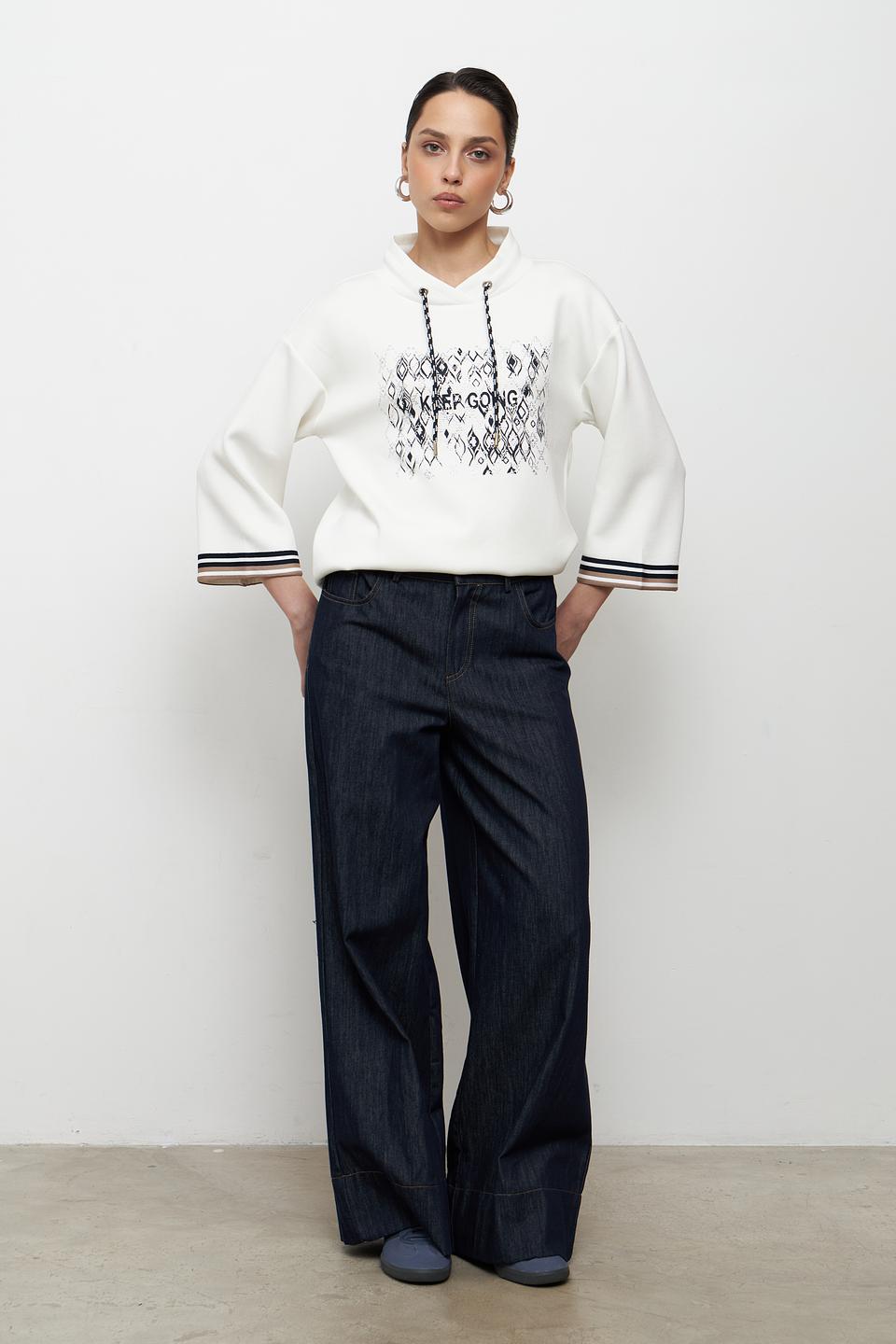 Пуловер Betty Barclay с принтом белый