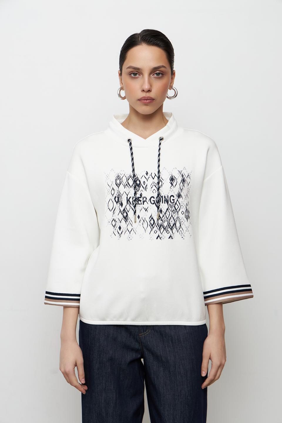 Пуловер Betty Barclay с принтом белый