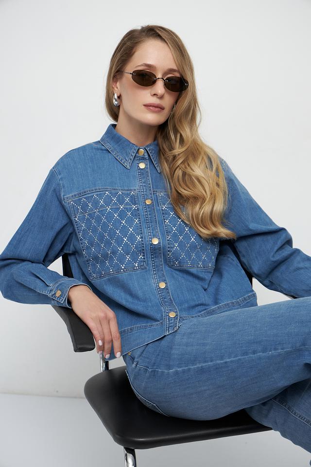 Жакет Betty Barclay деним с вышивкой