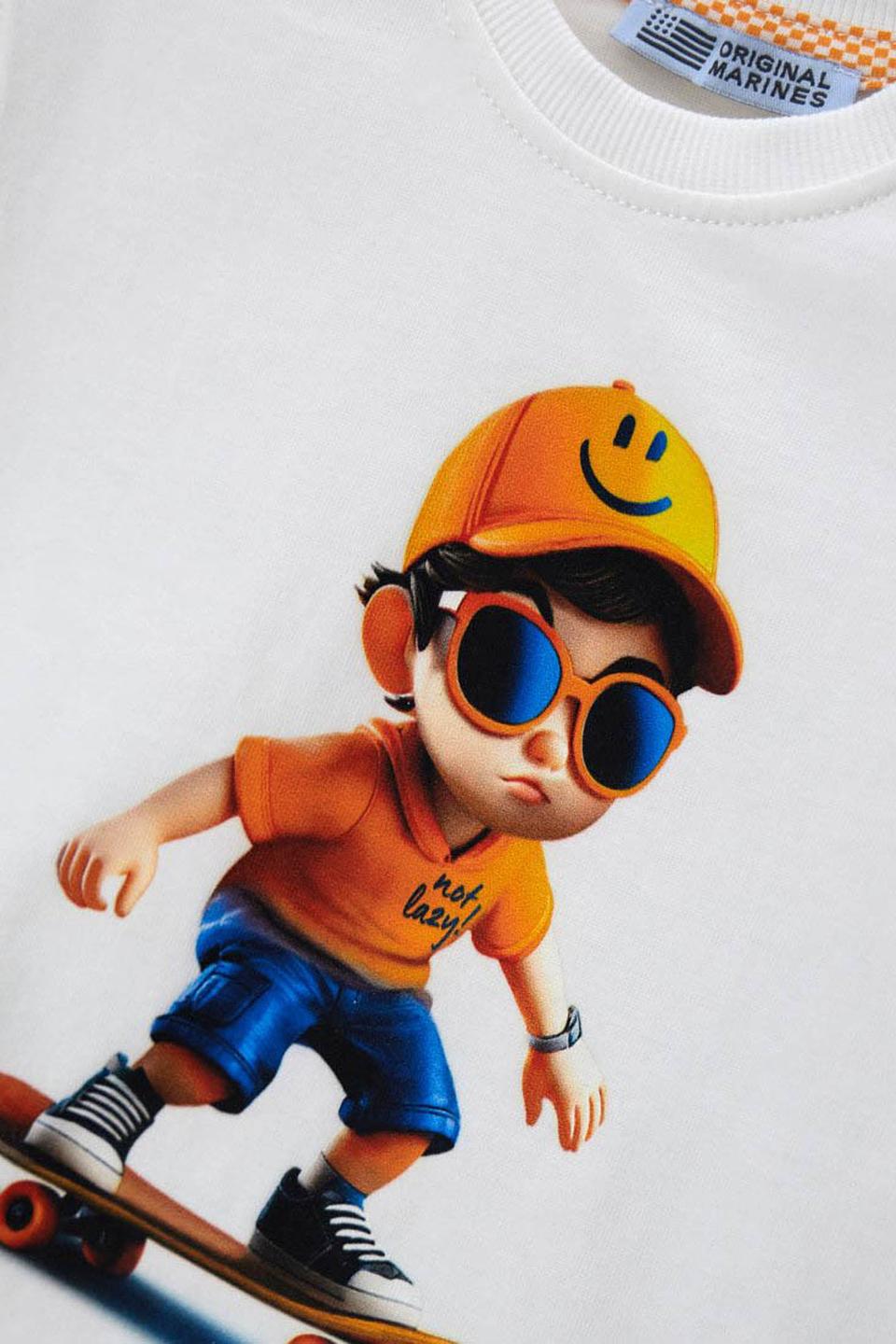 Футболка Original Marines с принтом оранжевый