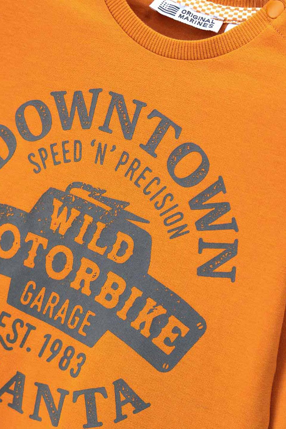 Футболка Original Marines оранжевая с принтом