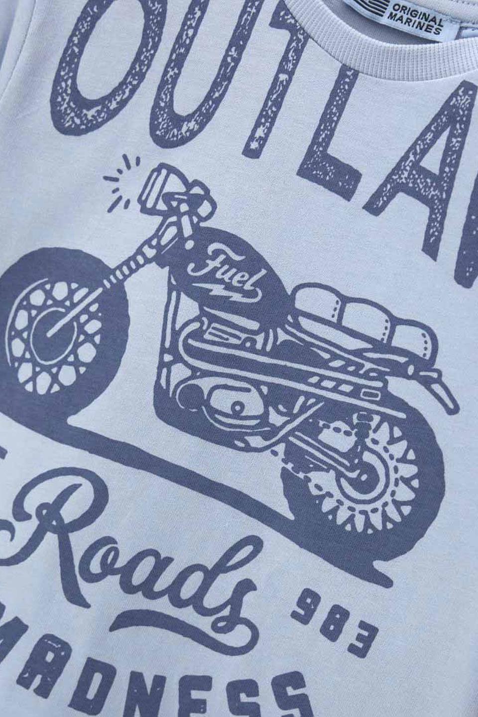 Футболка Original Marines с принтом мотоцикл