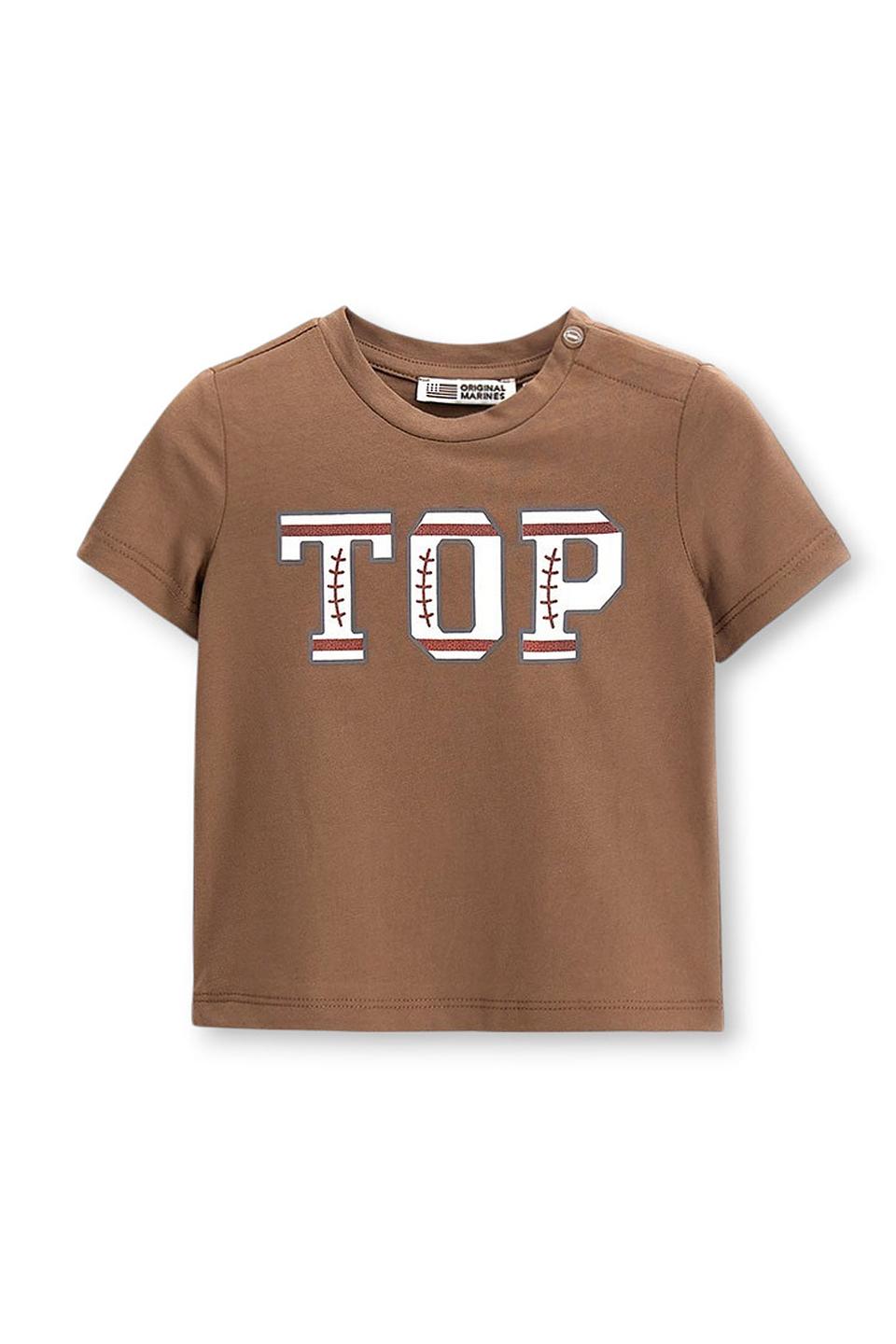 Футболка Original Marines коричневая с принтом