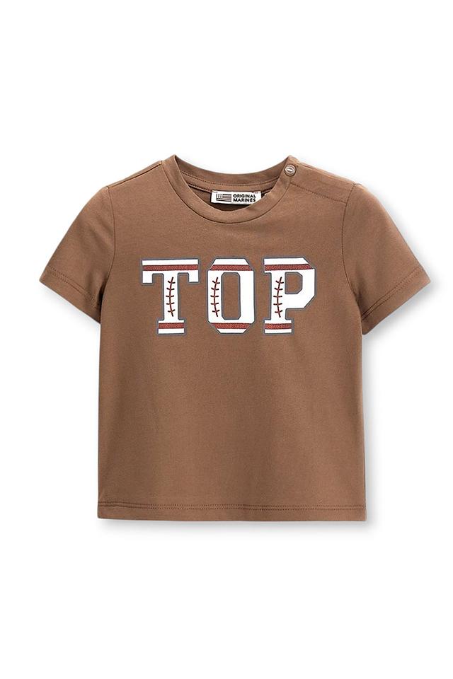 Футболка Original Marines коричневая с принтом