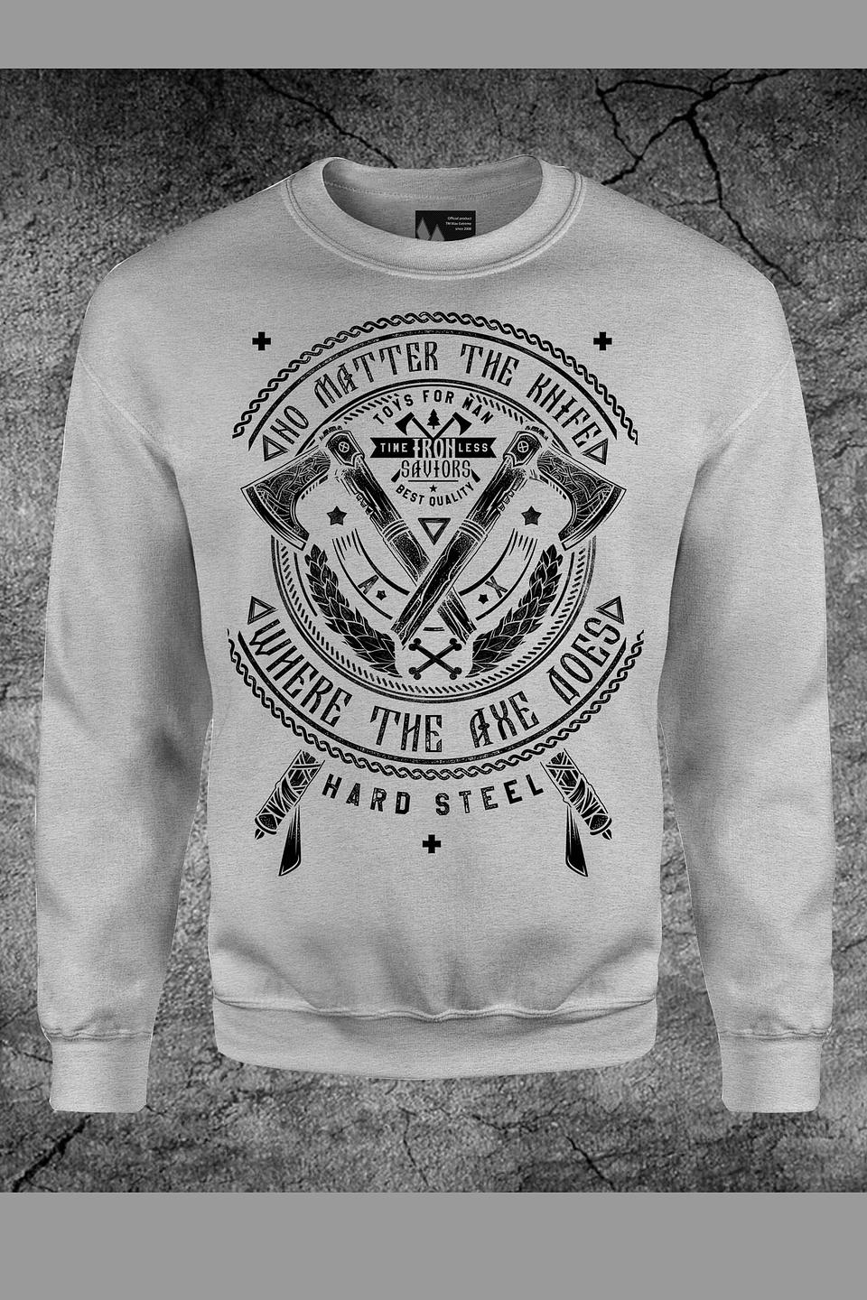 Толстовка Макс Экстрим с принтом серый меланж