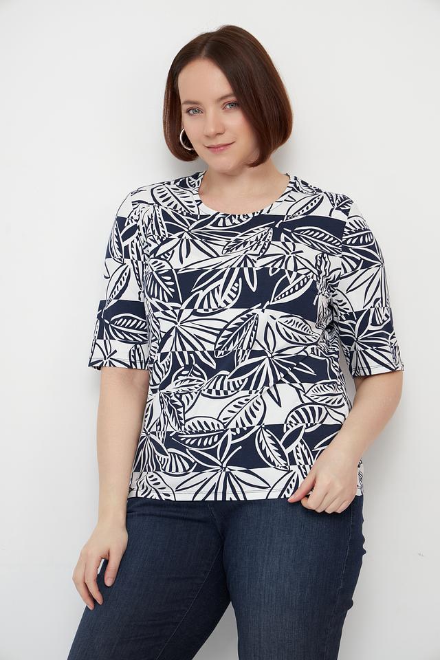 Футболка Lebek с тропическим принтом