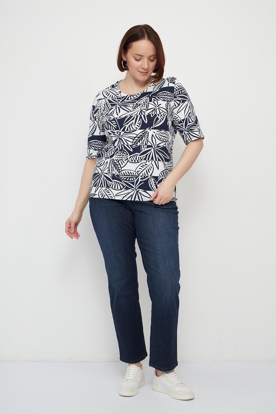 Футболка Lebek с тропическим принтом