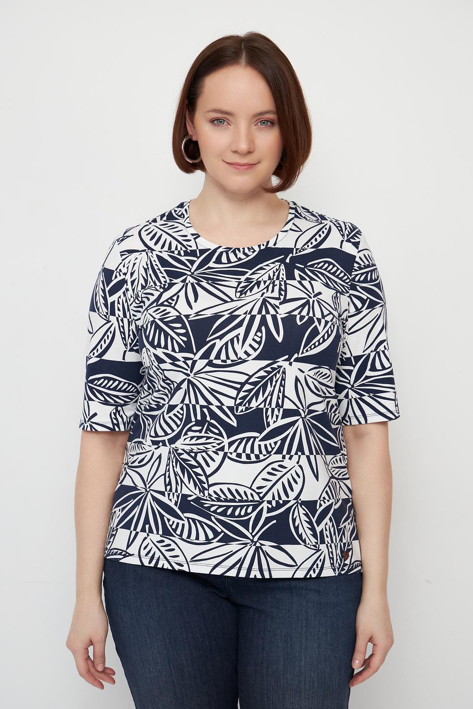 Футболка Lebek с тропическим принтом