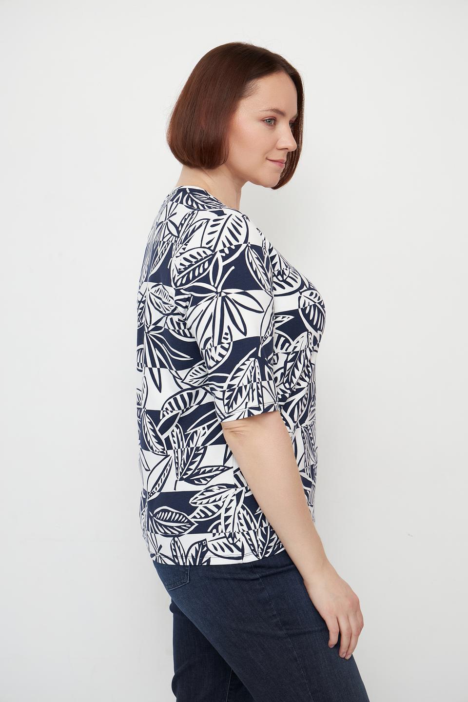 Футболка Lebek с тропическим принтом