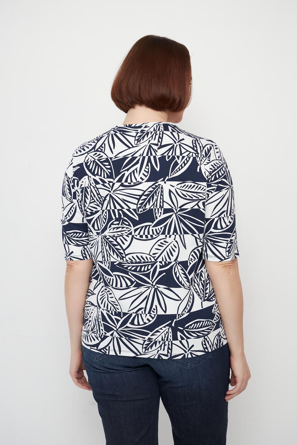 Футболка Lebek с тропическим принтом