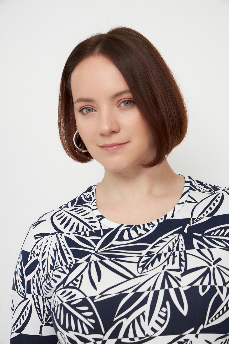 Футболка Lebek с тропическим принтом