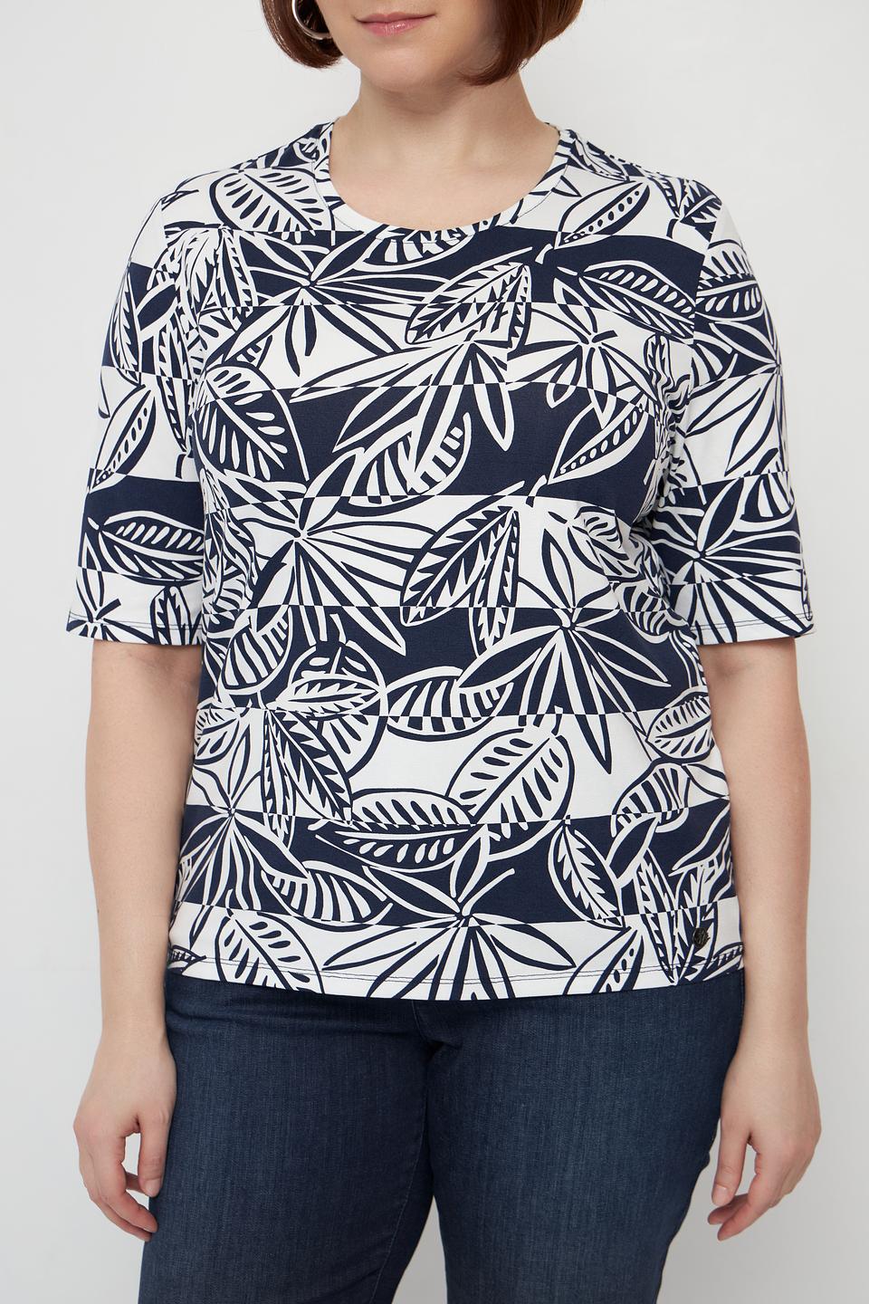 Футболка Lebek с тропическим принтом