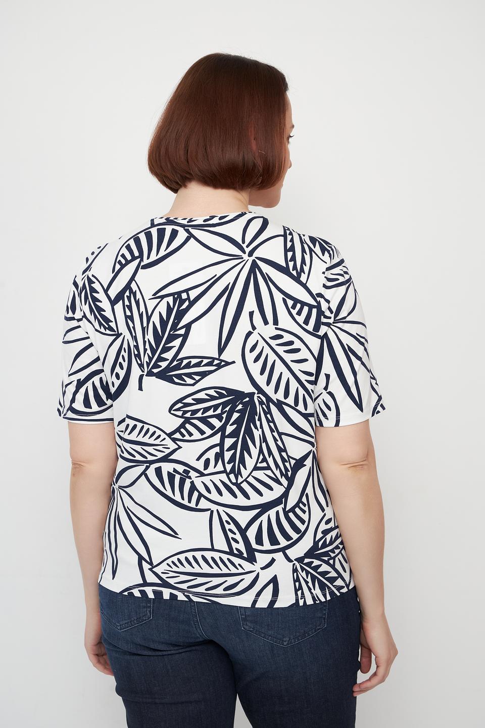 Футболка Lebek с тропическим принтом