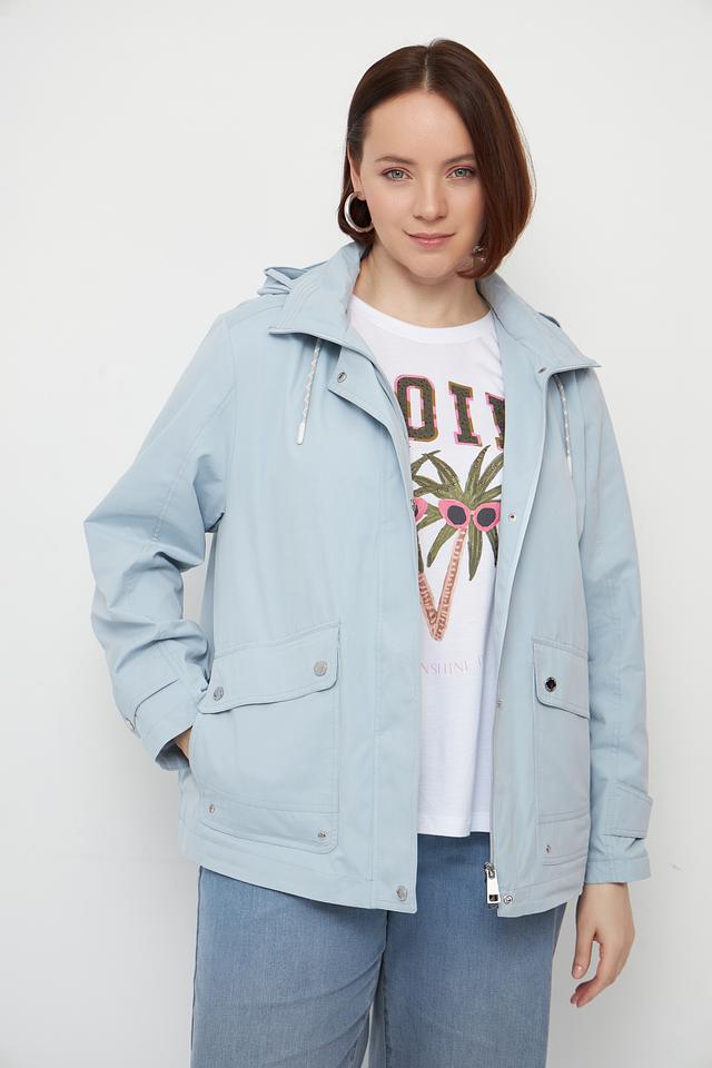 Куртка Lebek голубая с капюшоном