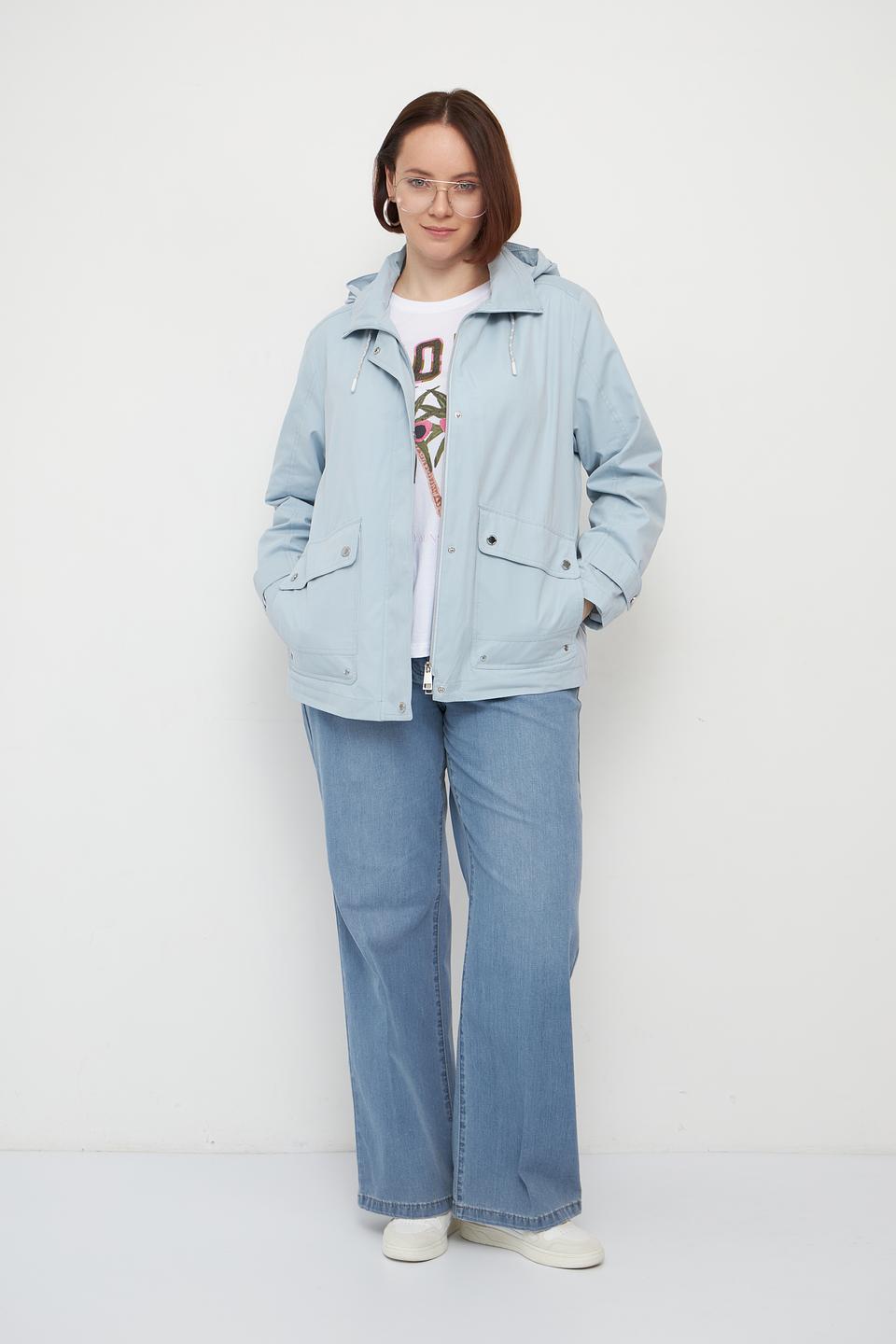 Куртка Lebek голубая с капюшоном