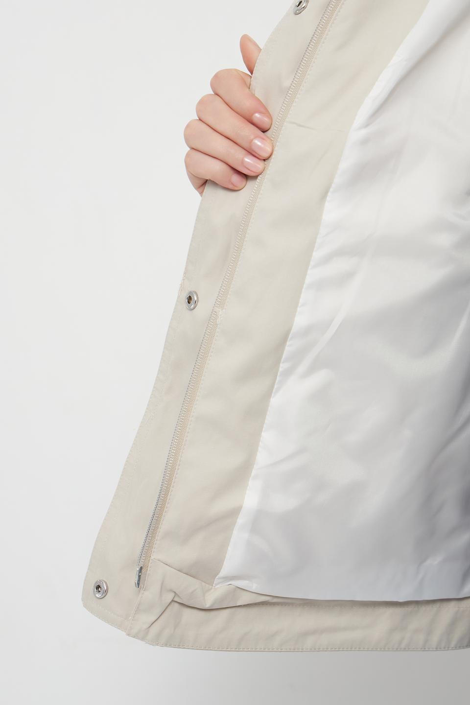 Куртка Lebek бежевая с капюшоном