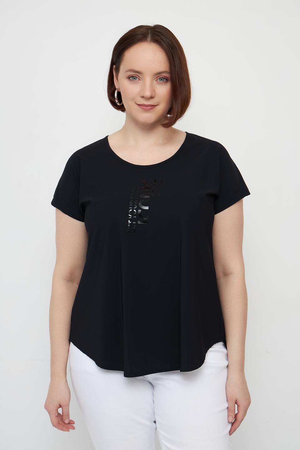 Футболка Doris Streich с логотипом чёрная