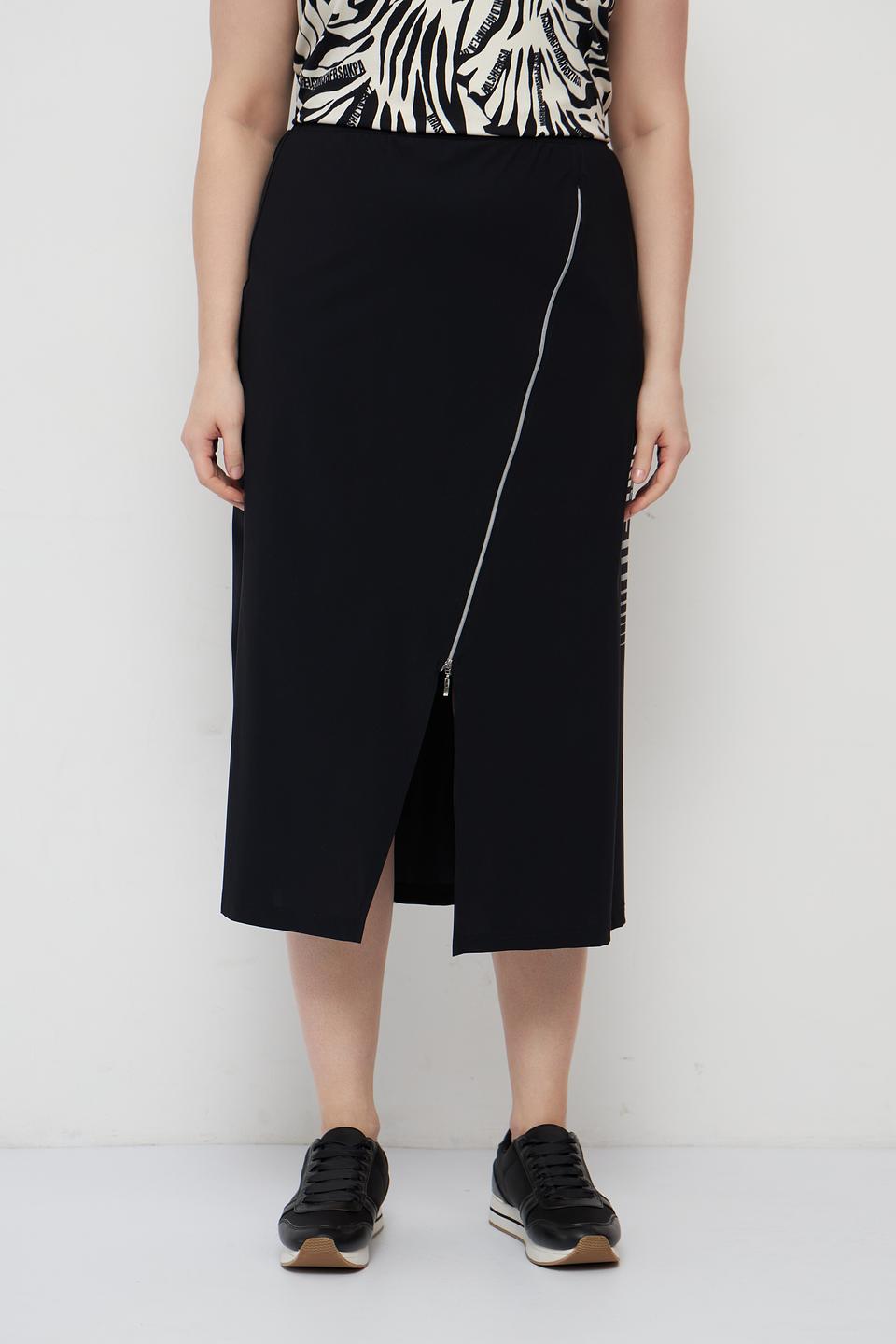 Юбка миди Doris Streich чёрная с разрезом