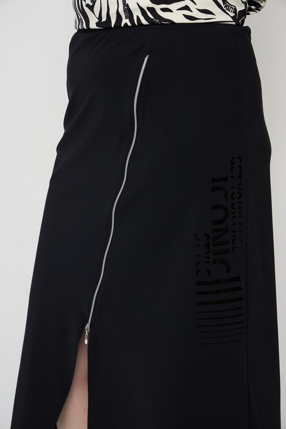 Юбка миди Doris Streich чёрная с разрезом