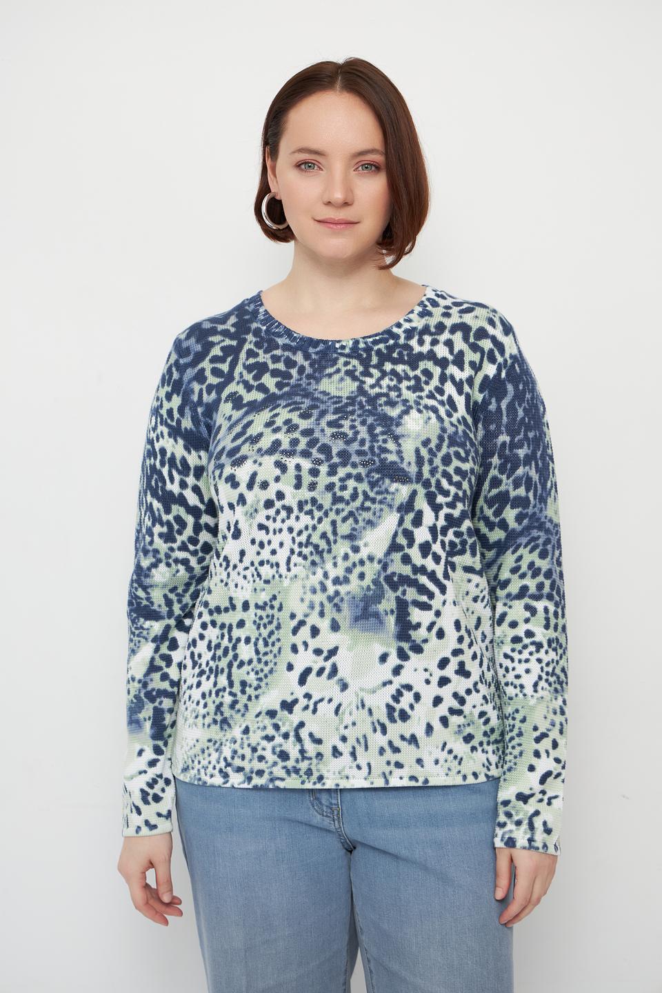 Пуловер Olsen с леопардовым принтом