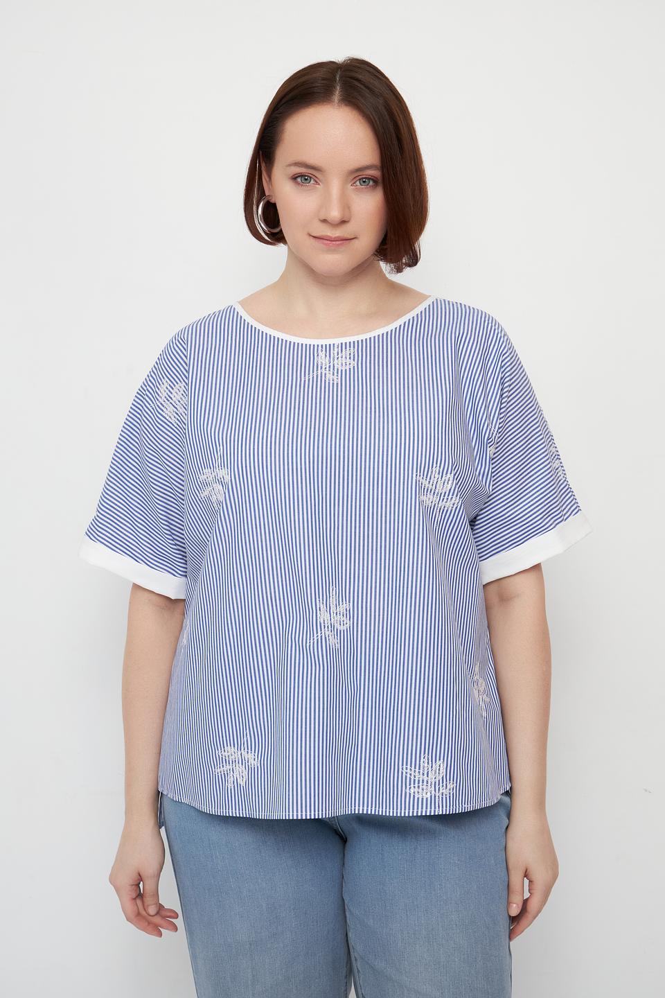Блуза Gaia в полоску с вышивкой