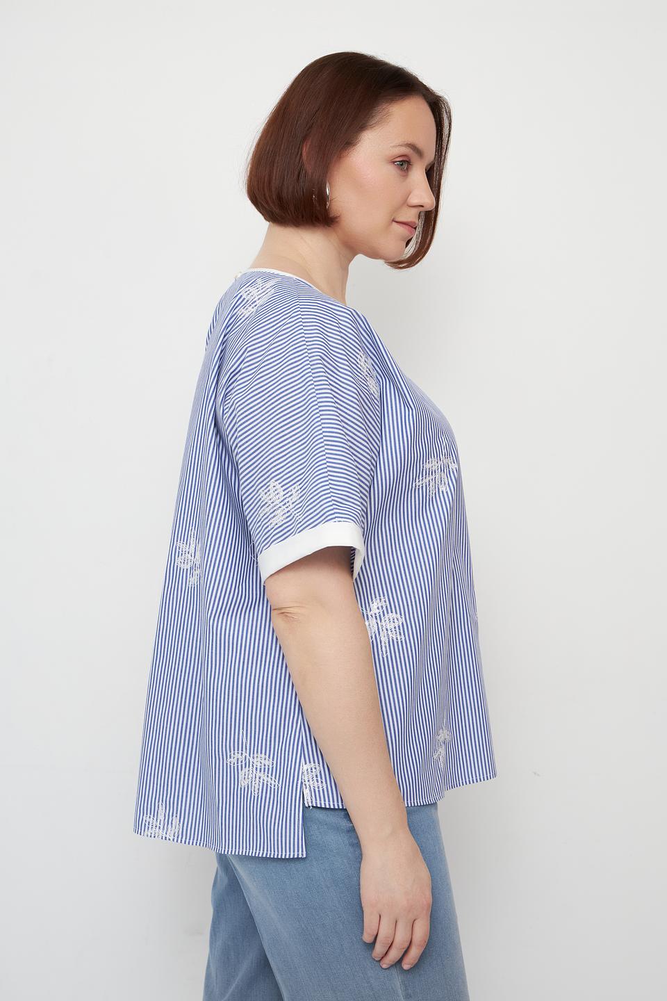 Блуза Gaia в полоску с вышивкой