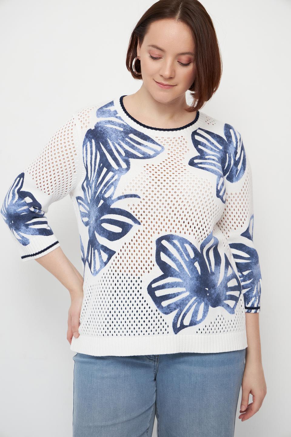 Пуловер Olsen с тропическим принтом