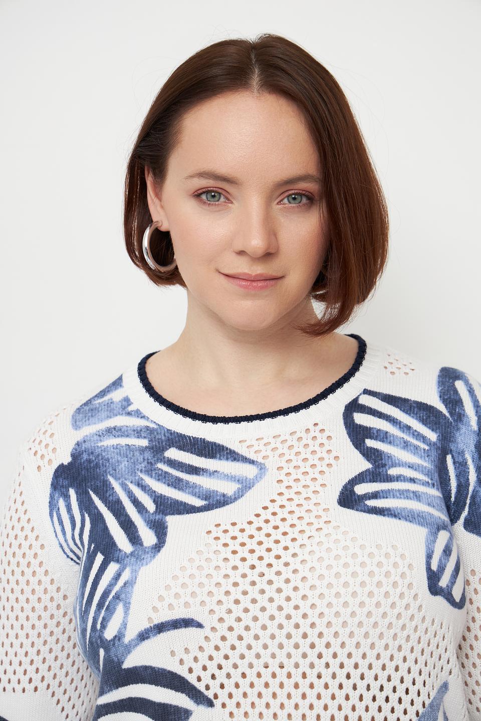 Пуловер Olsen с тропическим принтом