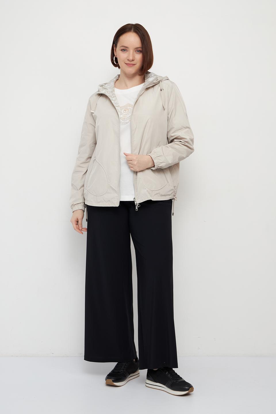 Куртка Lebek женская бежевая с капюшоном