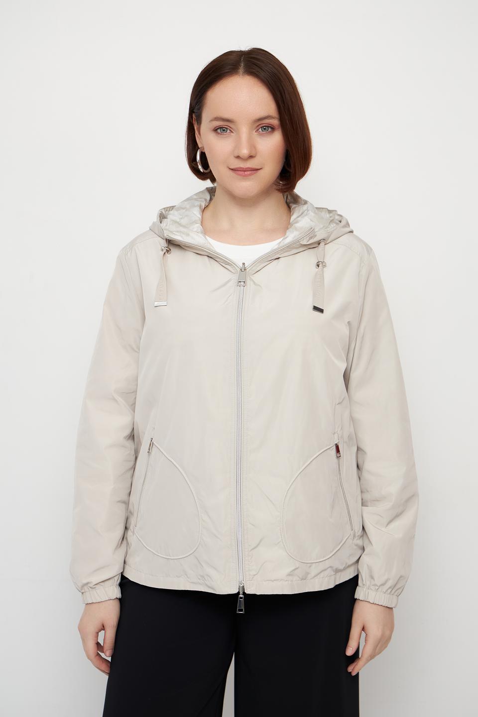 Куртка Lebek женская бежевая с капюшоном