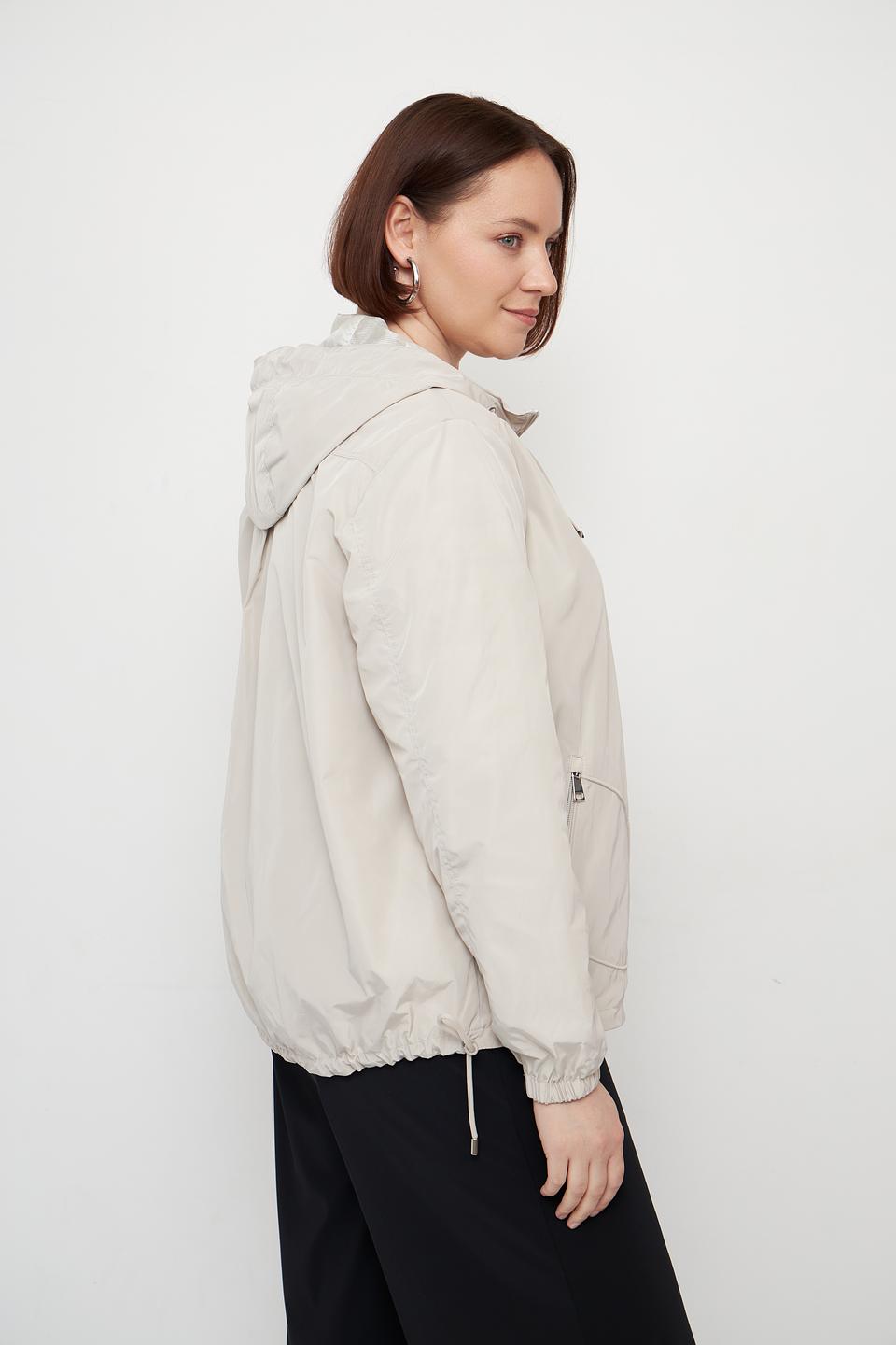 Куртка Lebek женская бежевая с капюшоном