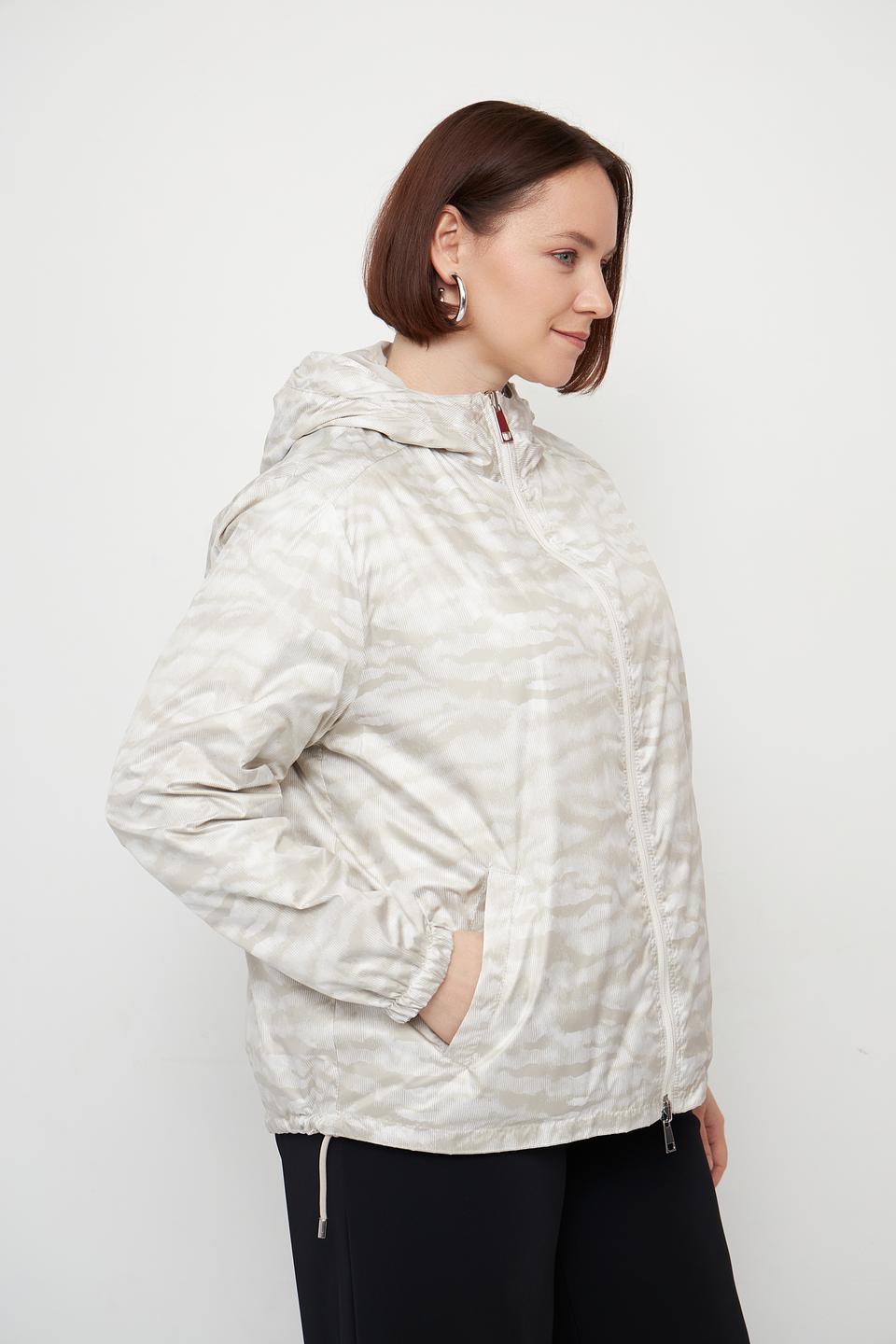 Куртка Lebek женская бежевая с капюшоном